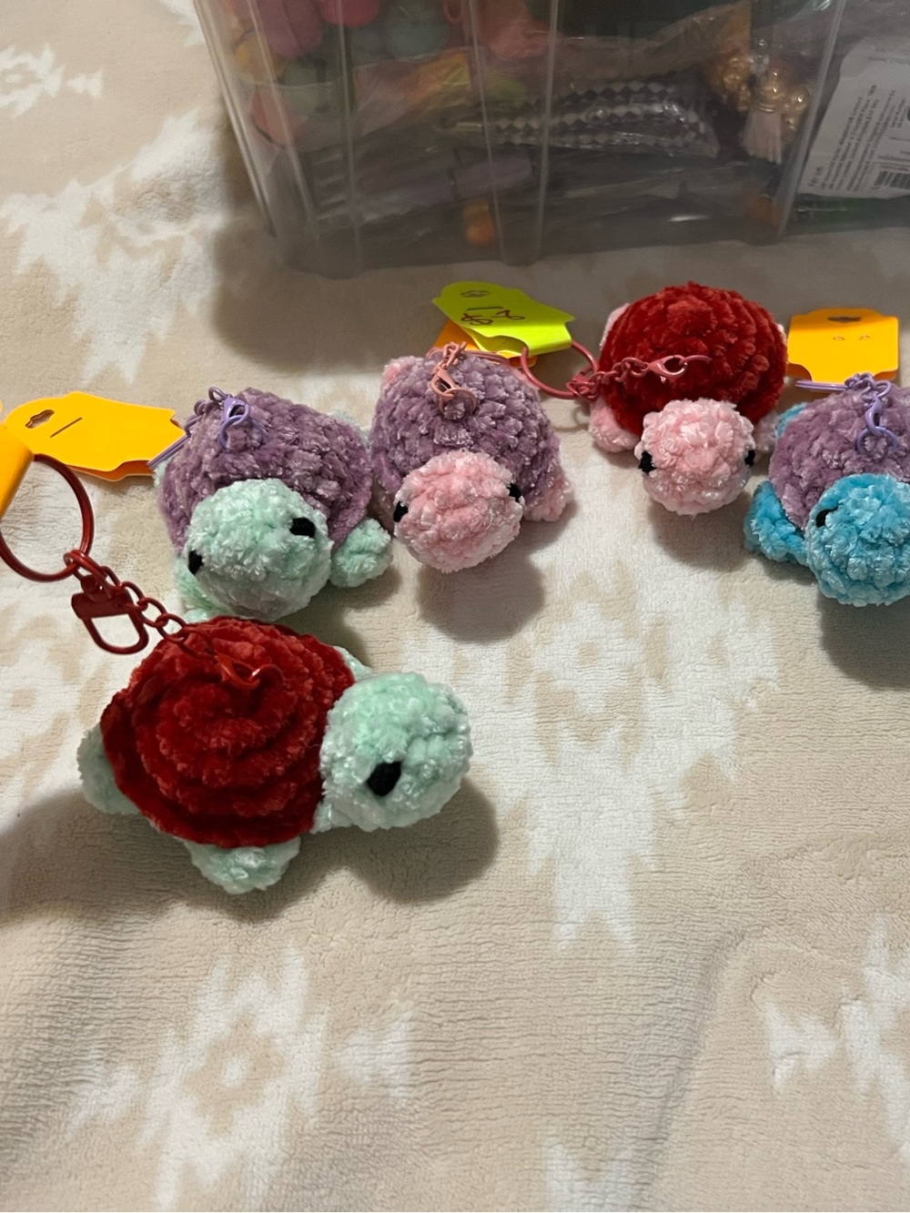 Mini Crocheted Turtle Keychain ๐ข - Picture 3 of 3